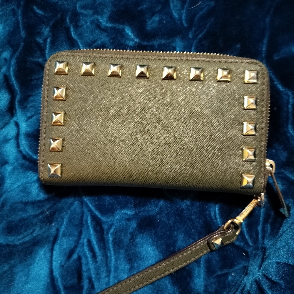 Michael kors crossbody purse wallet bundle green - Picture 3 of 12